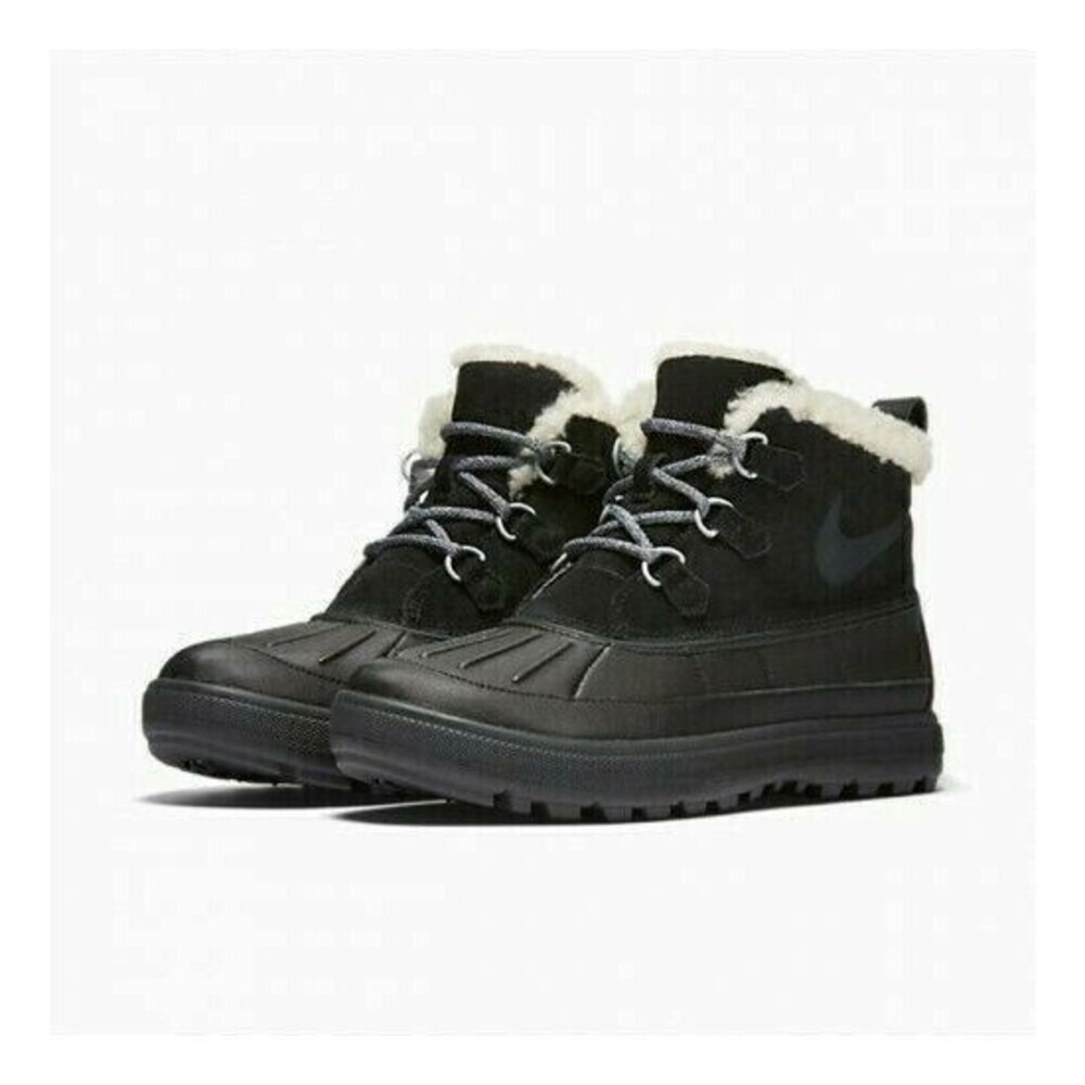 Nike Woodside Chukka 2 537345-001 Boots Women's 6.5 Black Faux Fur Ankle GBNC121